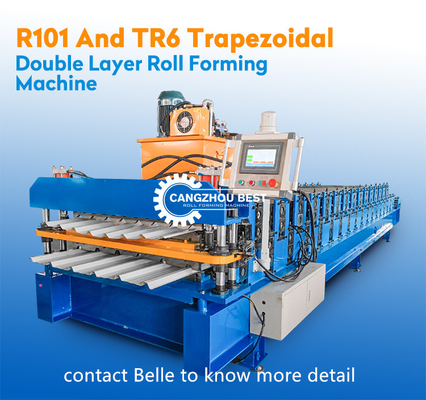 Double Layer Roofing Sheet Two In One Roll Forming Machine For Metal Material